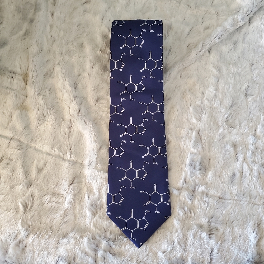 Wild Ties Men's Novelty Science Tie Caffeine Molecule Coffee
